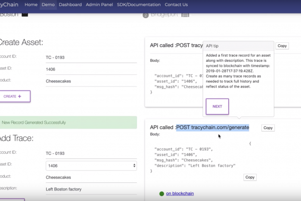blockchain assets tracking & supply chain explorer