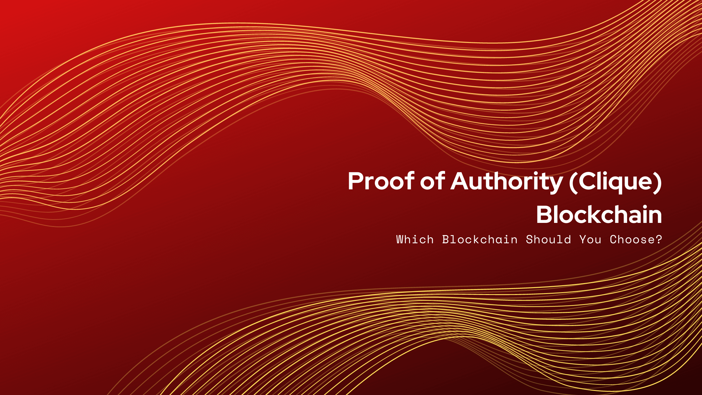 Proof of Authority